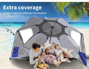 Mountview Beach Umbrella Outdoor Umbrellas Sun Shade Garden Shelter 2.33M Blue.
