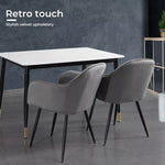 Levede 2x Armchair Lounge Chair Accent Armchairs Velvet Dining Chairs Soft Sofa