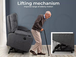 Levede Recliner Chair Electric Lift Chairs Armchair Lounge Fabric Sofa USB