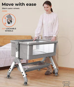 Bopeep Baby Cot Bed Crib Portable Bassinet Safety Fence Adjustable Bedside