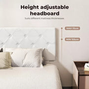 Levede Queen Bed Frame Fabric Tufted Wooden Mattress Base 4 Storage Drawer