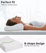 Dreamz 2x Natural Latex Pillow Removable Cover Memory Down Luxurious B-shape