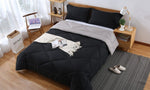 Microfibre Reversible Quilt Duvet Doona Cover Set Double/Queen/Super/King Size