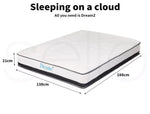 Dreamz Pocket Spring Mattress HD Foam Medium Firm Bedding Bed Top Double 21CM