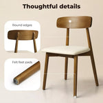 Levede 2x Dining Chairs Kitchen Chair PU Leather Rubberwood Frame Cafe Lounge