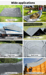 Manan Heavy Duty Tarps 200GSM Tarpaulin Waterproof Poly Camping Tent Sun Cover