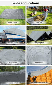 Manan Heavy Duty Tarps 200GSM Tarpaulin Waterproof Poly Camping Tent Sun Cover