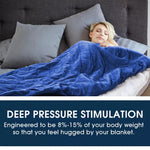 Dreamz Weighted Blanket Heavy Gravity Adults Sleeping Deep Relax Adult 9KG Blue