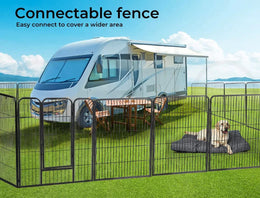Pawz Pet Dog Playpen Puppy  Cage Enclosure Fence Metal  8 Panel 24