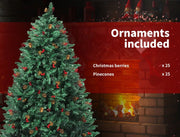 Santaco Christmas Tree 1.8M 6Ft Pinecone Decorated Xmas Home Garden Decorations