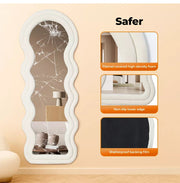 Yezi Full Length Mirror 1.6m Floor Standing Flannel Wavy Framed Dressing Makeup