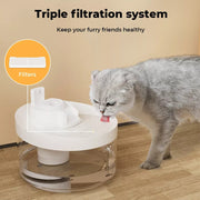 Pawz Automatic Sensor Pet Water Fountain Dog Cat Drinking Dispenser Filters 2.2L