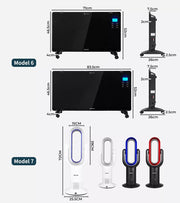 Spector Electric Heater Portable Fast Heating Tower Heaters Remote Control Timer