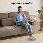 Levede Convertible Sofa Bed Lounge Couch Charging Station 3-Seater Side Table