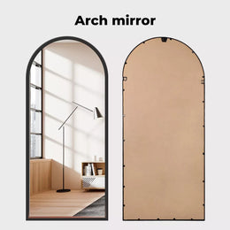 Yezi Full Length Mirrors Modern Floor Dressing Free Standing Black Framed 1.8M