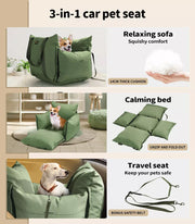 Pawz Dog Car Seat Booster Belt Pet Portable Travel Bed Hand-carry