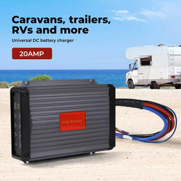 Safetex 12V DC to DC Battery Charger Solar Lithium 20A AGM Caravan RV Trailer
