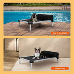 Pawz Pet Trampoline Elevated Raised Dog Bed Aluminium Frame Chew Proof Pillow