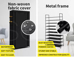 Levede 10 Tier Shoe Rack Portable Storage Cabinet Organiser Wardrobe Black Cover