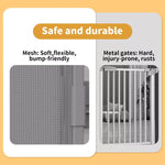 Bopeep Baby Safety Gates Mesh Retractable Pet Stair Doorways Guard 150Cm - White