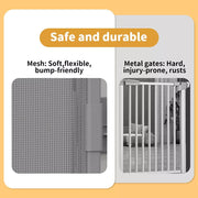 Bopeep Baby Safety Gates Mesh Retractable Pet Stair Doorways Guard 150Cm - White