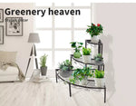2X Outdoor Indoor Plant Stand Garden Metal 3 Tier Planter Corner Shelf
