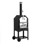 3in1 Pizza Oven Charcoal BBQ Grill Steel Smoker Outdoor Portable Barbecue Camp