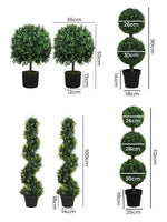 Lambu Artificial Plants in Pot Green Faux Plant Outdoor Bonsai 100CM-2PCS