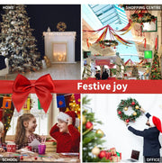 Santaco Christmas Hanging Basket Ornaments LED Lights Home Garden Porch Decor