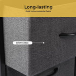 Levede Storage Cabinet Tower Chest of Drawers Dresser Tallboy 5 Drawer Grey