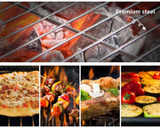 3in1 Pizza Oven Charcoal BBQ Grill Steel Smoker Outdoor Portable Barbecue Camp