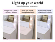 Levede Dressing Table Set Makeup Mirror Jewellery Organizer Cabinet 12 LED Bulbs