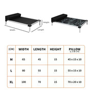 Pawz Pet Trampoline Elevated Raised Dog Bed Aluminium Frame Chew Proof Pillow