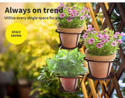 1xLevede  Flower Holder Plant Stand Hanging Pot Basket Plant Garden Wall Storage