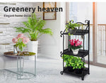 Levede Plant Stand 3 Tiers Outdoor Indoor Metal Flower Pots Rack Garden Shelf