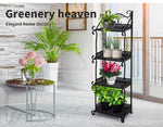 Levede Plant Stand 4 Tiers Outdoor Indoor Metal Flower Pots Rack Garden Shelf