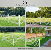 Garden Security Fence Gate Expandable Barrier Safety Aluminum Indoor Outdoor Pet