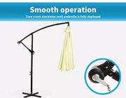 Mountview 3M Outdoor Umbrella Beach Umbrellas Cantilever Garden Patio Sun Beige