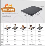 Pawz Pet Dog Calming Bed Memory Foam Foldable Mattress Orthopedic Washable Grey