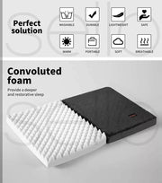 Pawz Pet Dog Calming Bed Memory Foam Foldable Mattress Orthopedic Washable Grey