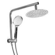 High Pressure Shower Head Set Rain Round Brass Taps Mixer Handheld WELS Silver