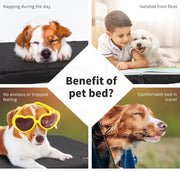 Pawz Pet Dog Calming Bed Memory Foam Mat Orthopedic Foldable Washable Black