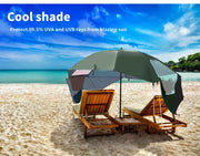 Mountview Beach Umbrella Outdoors Umbrellas Garden Sun Shade Shelter 2.13M Green