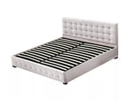 Levede Fabric Bed Frame Gas Lift Storage Wooden Matress Base Double Queen King