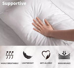 Dreamz 4-Pack Bed Pillows – Soft, Firm, Hotel Quality, Cotton Cover, Standard