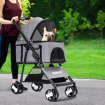 Pawz Large Pet Stroller Dog Cat Travel Carrier Pram Foldable Pushchair Outdoor