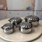 4x Premium Quality Stainless Steel Food Warmer Casserole Hot Pot 1L/2L/3L/5L