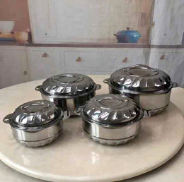 4x Premium Quality Stainless Steel Food Warmer Casserole Hot Pot 1L/2L/3L/5L