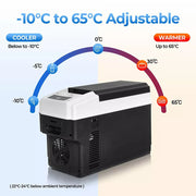 Spector Portable Car Fridge 12V Mini Refrigerator Freezer Camping Travel Cooler