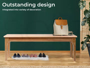 Levede 1XDining Chairs Bench Chair Seat Wooden Kitchen Outdoor Garden Patio